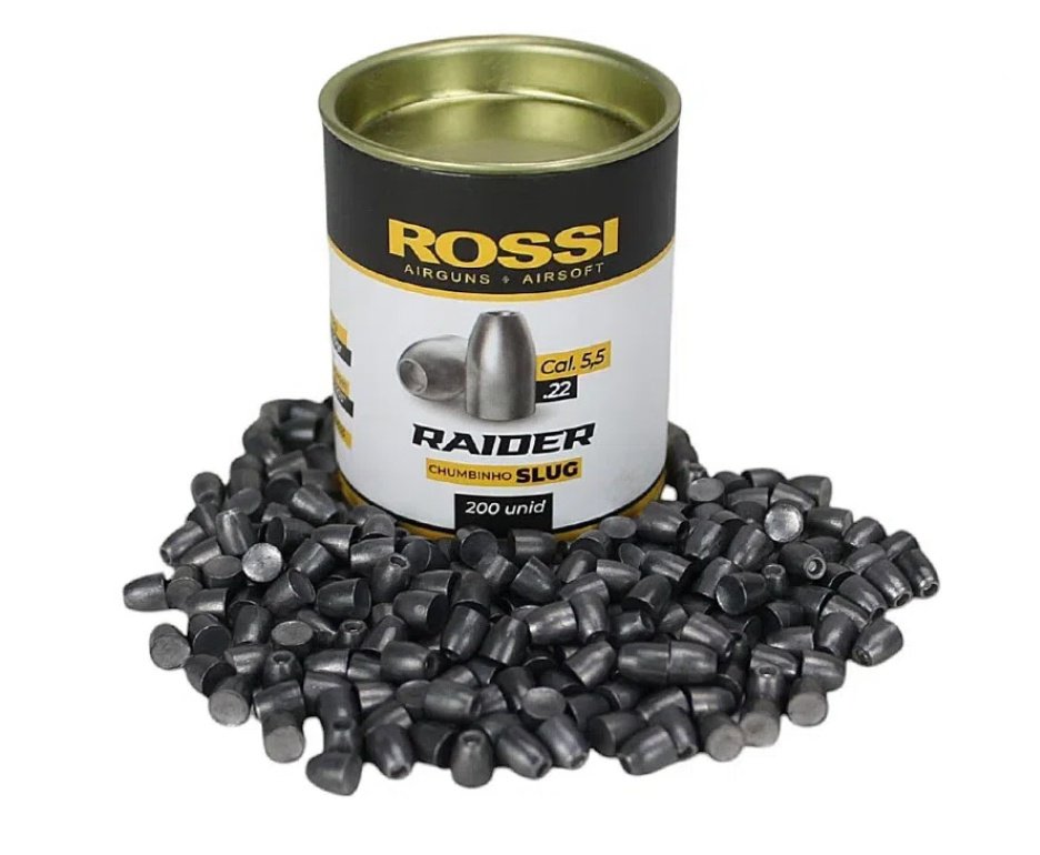 Kit 3 Cx de Chumbinho Slug Raider 5,5mm para Carabina de pressão 200und Rossi