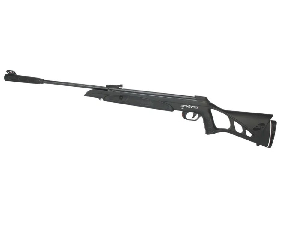 Carabina De Pressão Cbc Nitro-x 1000 - Calibre 5,5 Mm - Oxidada + Chumbos + Kit de Limpeza + Desengripante / Anticorrosivo