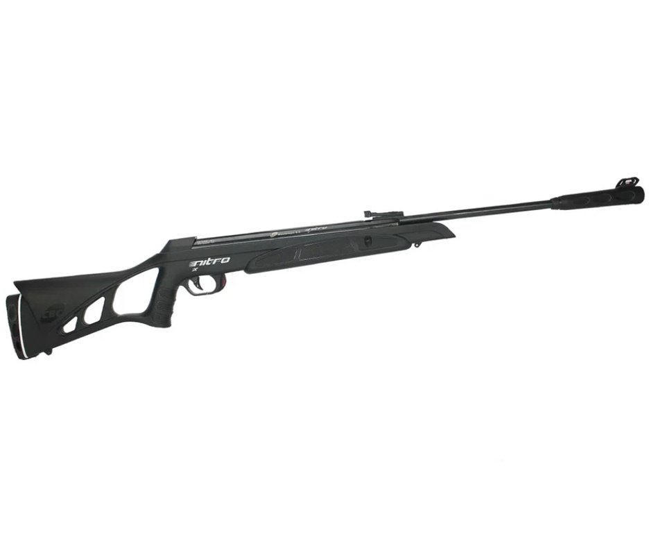 Carabina De Pressão Cbc Nitro-x 1000 - Calibre 5,5 Mm - Oxidada + Chumbos + Kit de Limpeza FXR + Desengripante / Anticorrosivo