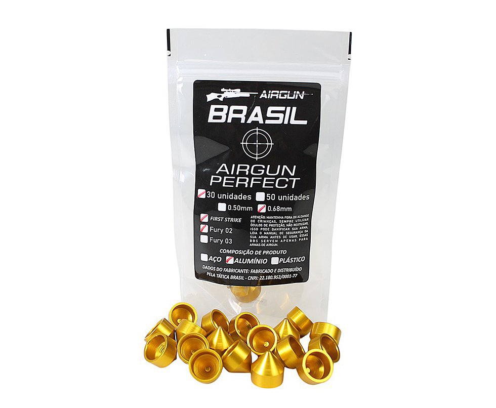 First Strike Aluminio Paintball .68 / pct com 30un Cobre - Airgun Brasil