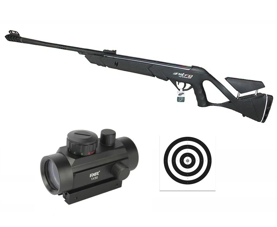 Carabina de Pressão CBC Nitro Advanced 6,35mm + Red Dot 1x30