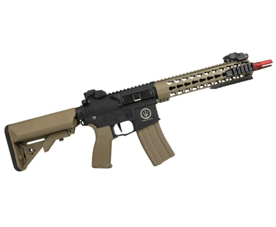 Rifle de Airsoft AR15 Neptune 10" Short TAN ET Keymod 6mm - Rossi + BBS + Capa