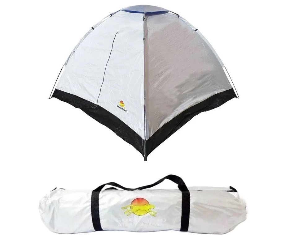 Barraca Atena 4 Pessoas - Guepardo + Saco de Dormir + Colchão Inflável Solteiro + Lanterna de Cabeça + Fogareiro + Refil Gás