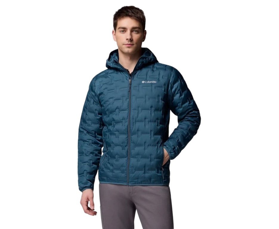 Jaqueta Columbia Masculina Delta Ridge II Down Hooded Collegiate Navy