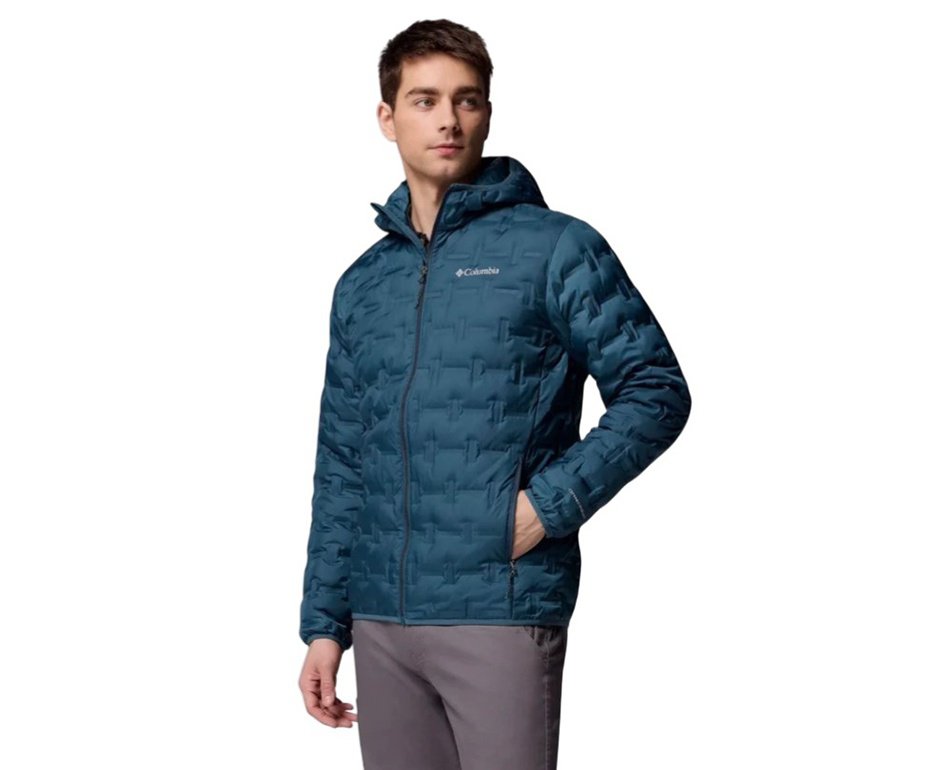 Jaqueta Columbia Masculina Delta Ridge II Down Hooded Collegiate Navy