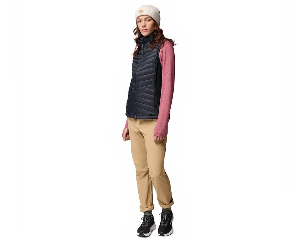 Colete Columbia Feminino Powder Pass III Hybrid Vest -Black