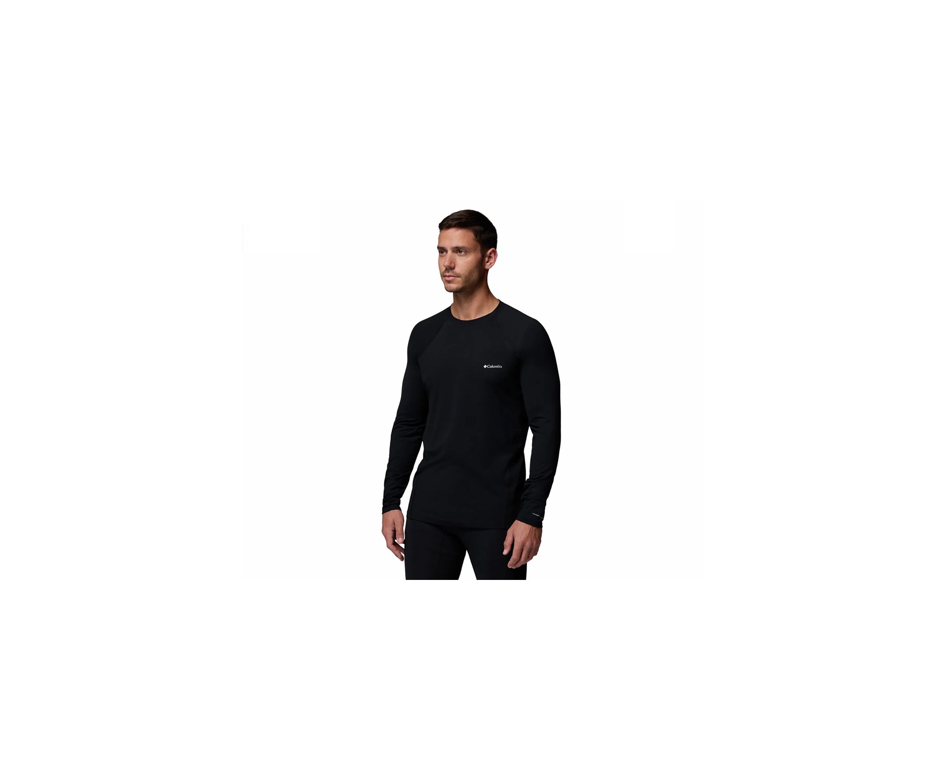Blusa Columbia Masculina Baselayer Midweight Stretch Long Sleeve Top - Black