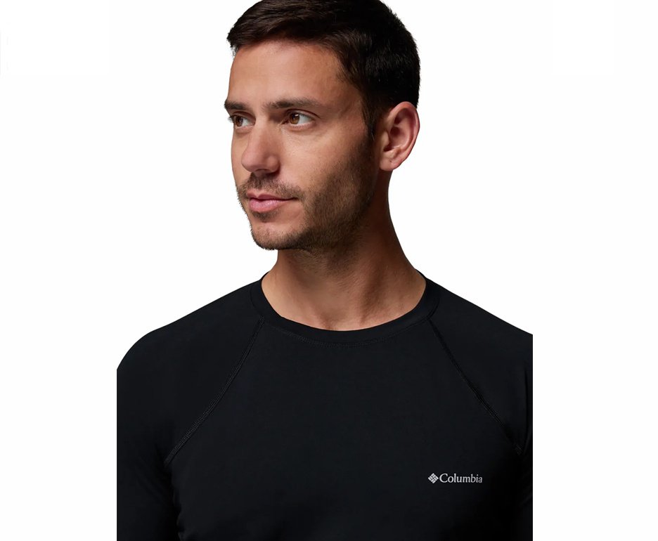 Blusa Columbia Masculina Baselayer Midweight Stretch Long Sleeve Top - Black