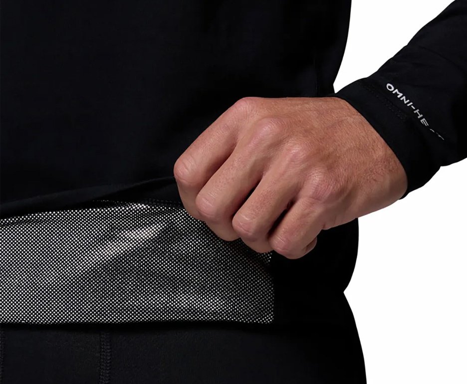 Blusa Columbia Masculina Baselayer Midweight Stretch Long Sleeve Top - Black