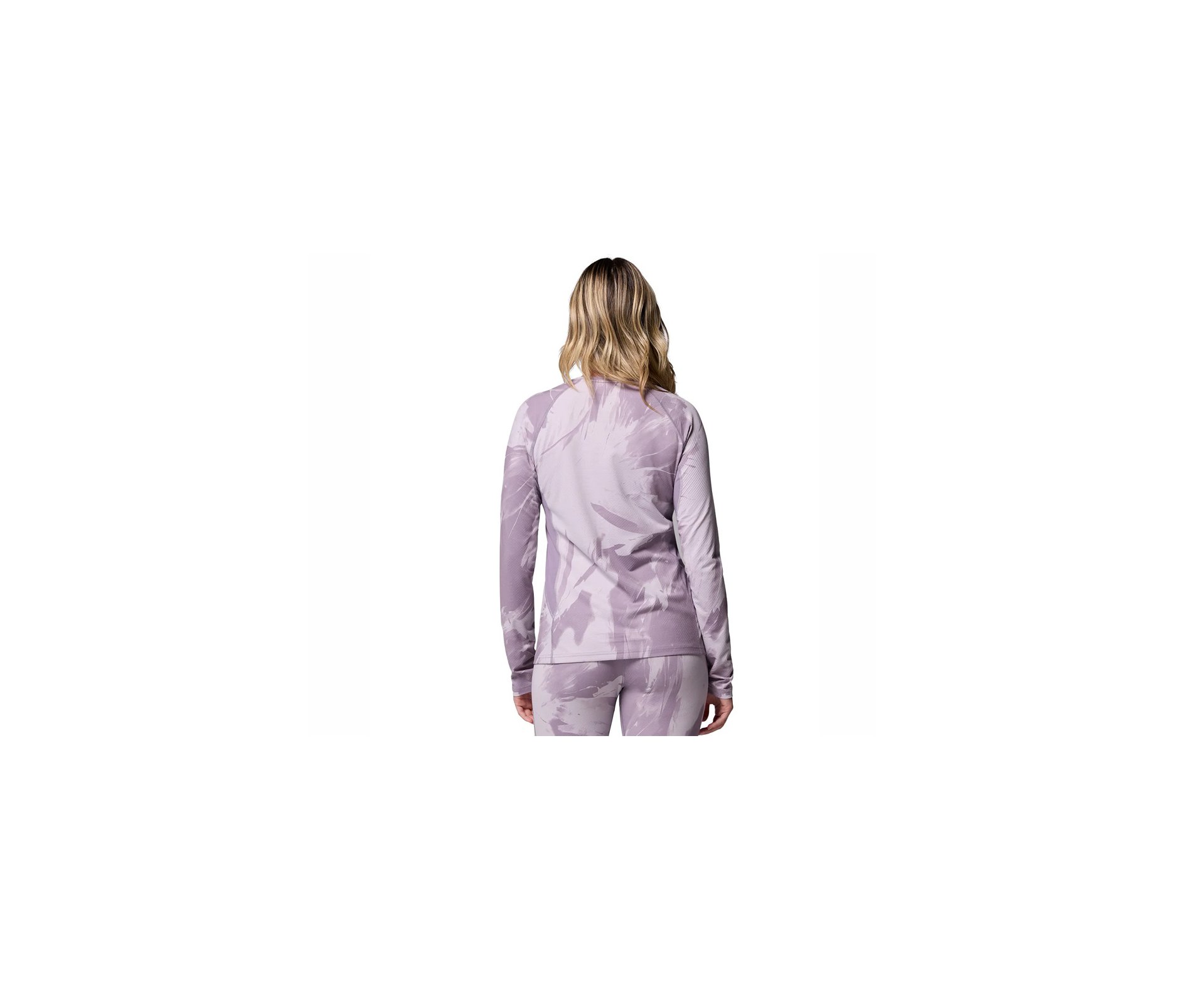 Blusa Columbia Feminina Omni-Heat Infinity Knit LS Crew Shale - Purple Snowfl