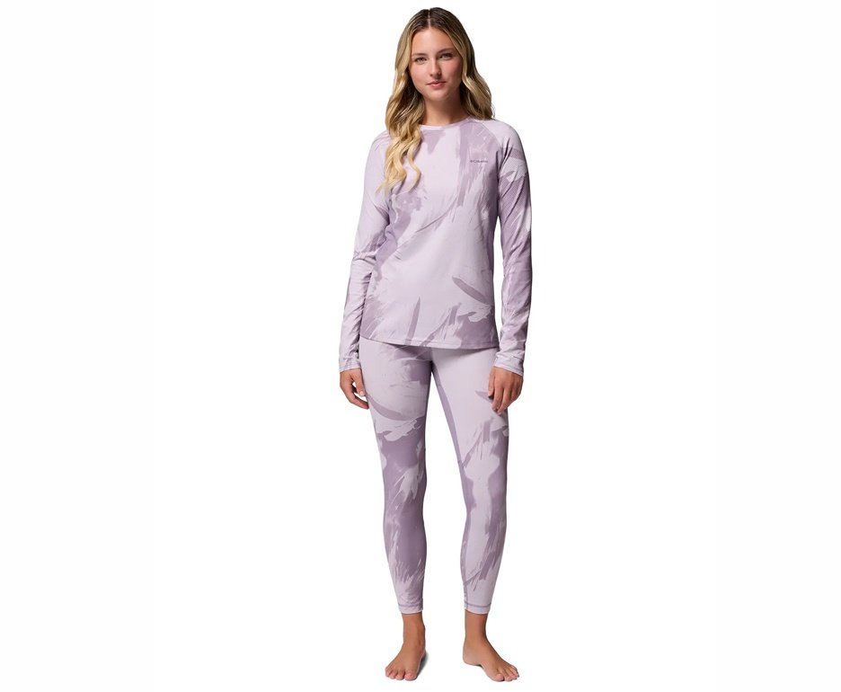 Blusa Columbia Feminina Omni-Heat Infinity Knit LS Crew Shale - Purple Snowfl