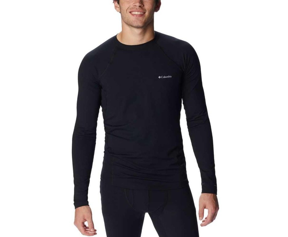 Blusa Columbia Masculina Segunda Pele Columbia Omni-Heat Knit Crew - Black