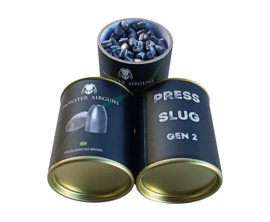 Chumbinho Slug Hybrid 6,35 mm - .250 - 27,68 Grains - ref 100p - Monster Slugs