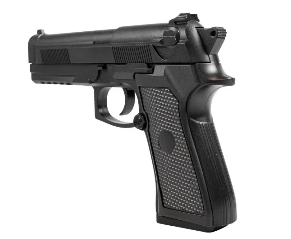 Pistola de Airsoft VG PT92 V21 Mola 6mm - Rossi + BBS + Alvos + Case + Kamuff