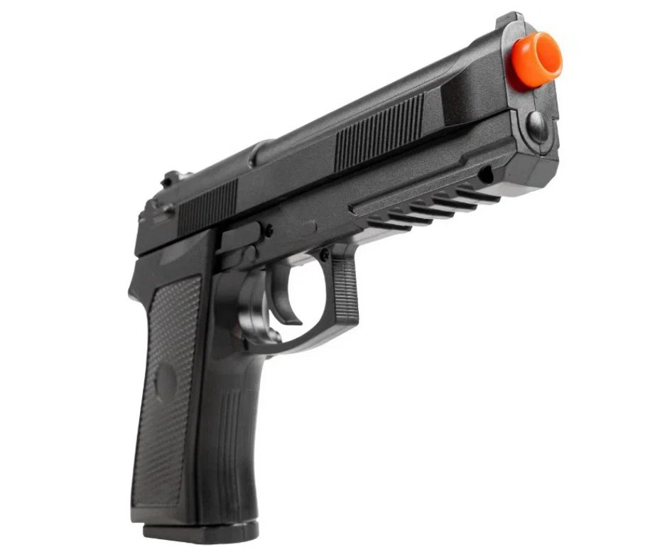 Pistola de Airsoft VG PT92 V21 Mola 6mm - Rossi + BBS + Alvos + Case + Kamuff