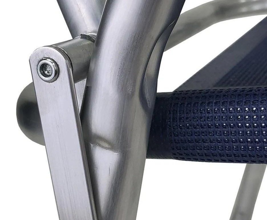 Cadeira de Praia Aluminio Cancun Plus Capacidade Até 120 KG Zaka - Azul Marinho