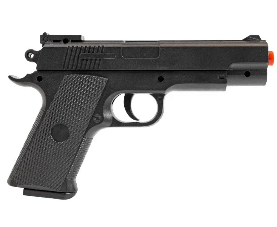 Pistola de Airsoft VG 1911 Short V92 Mola 6mm - Rossi + BBS + Case + Alvos