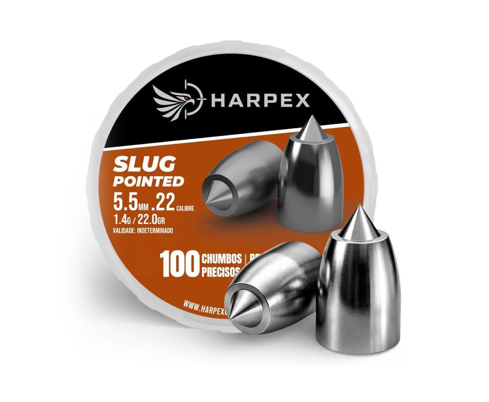 Chumbinho Harpex Slug Pointed 5,5mm 100un