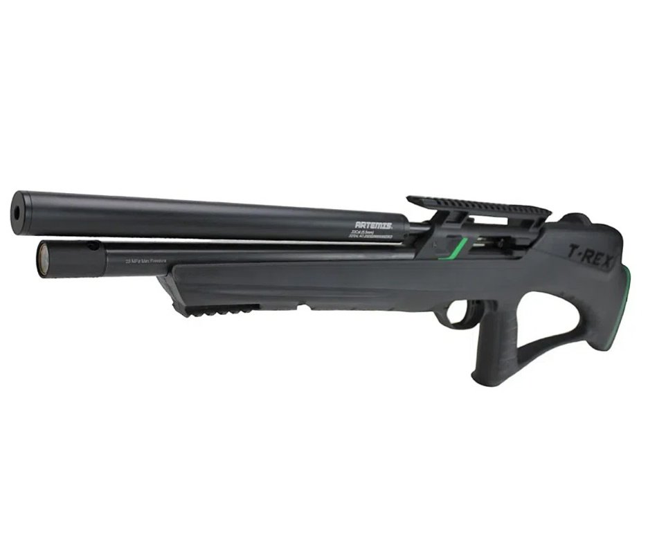Carabina de Pressão PCP Artemis T-REX Bullpup 4,5mm com Válvula Reguladora - Fixxar + Bomba + Capa + Chumbo + Kit de Limpeza
