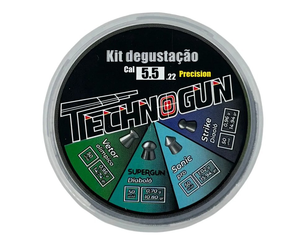 Kit Chumbinho Technogun Precision Cal. 5.5mm c/200 pcs