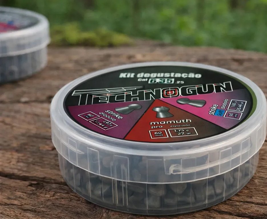 Kit Degustação Chumbinho Technogun Cal. 6,35mm c/180 Unidades