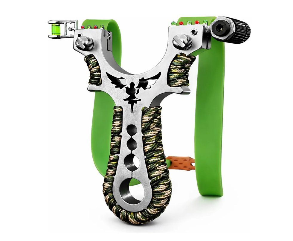 Atiradeira Estilingue Rossi Metal Mira Laser Profissional