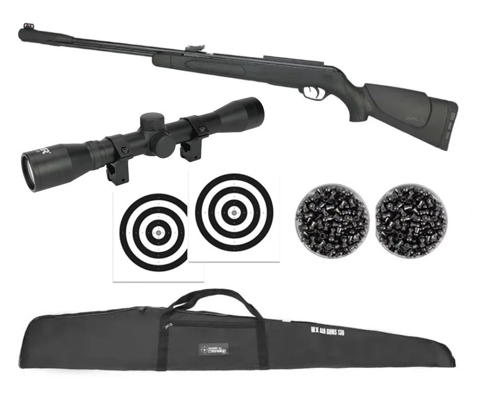 Carabina De Pressão Cfx Gamo Cal 5,5mm + Capa + Luneta 4x32 + Chumbo + Alvos