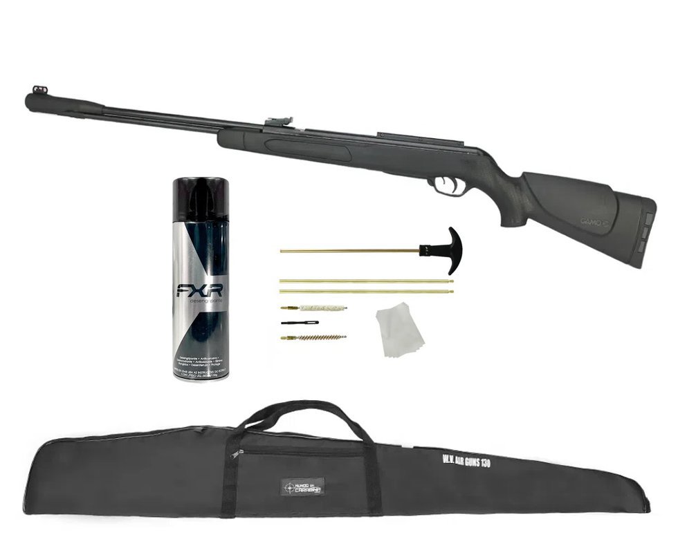 Carabina De Pressão Cfx Gamo Cal 5,5mm + Capa + Kit de Limpeza + Desengripante / Anticorrosivo