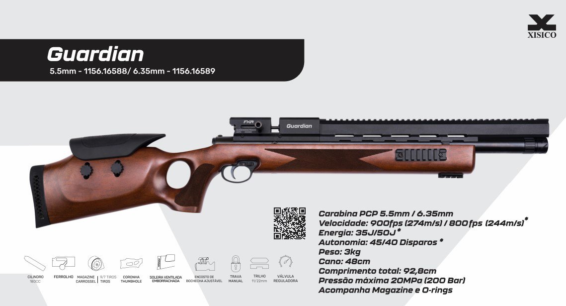 Artefato de Pressão FXR-XISICO PCP Guardian 6.35mm