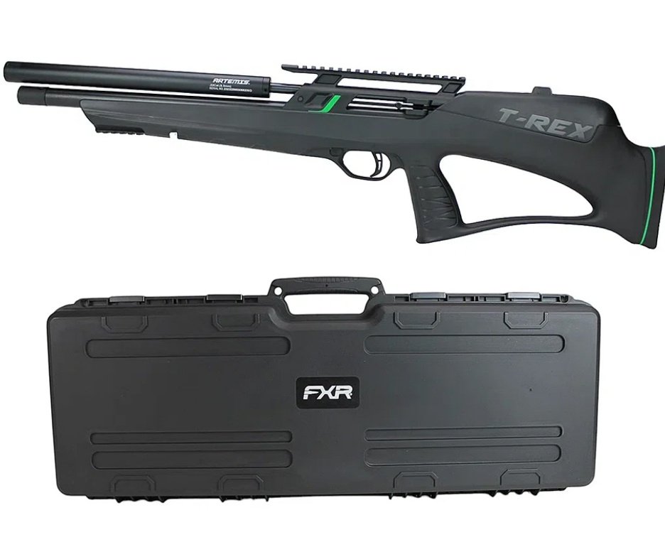 Carabina de Pressão PCP Artemis T-REX Bullpup 4,5mm com Válvula Reguladora - Fixxar + Case FXR