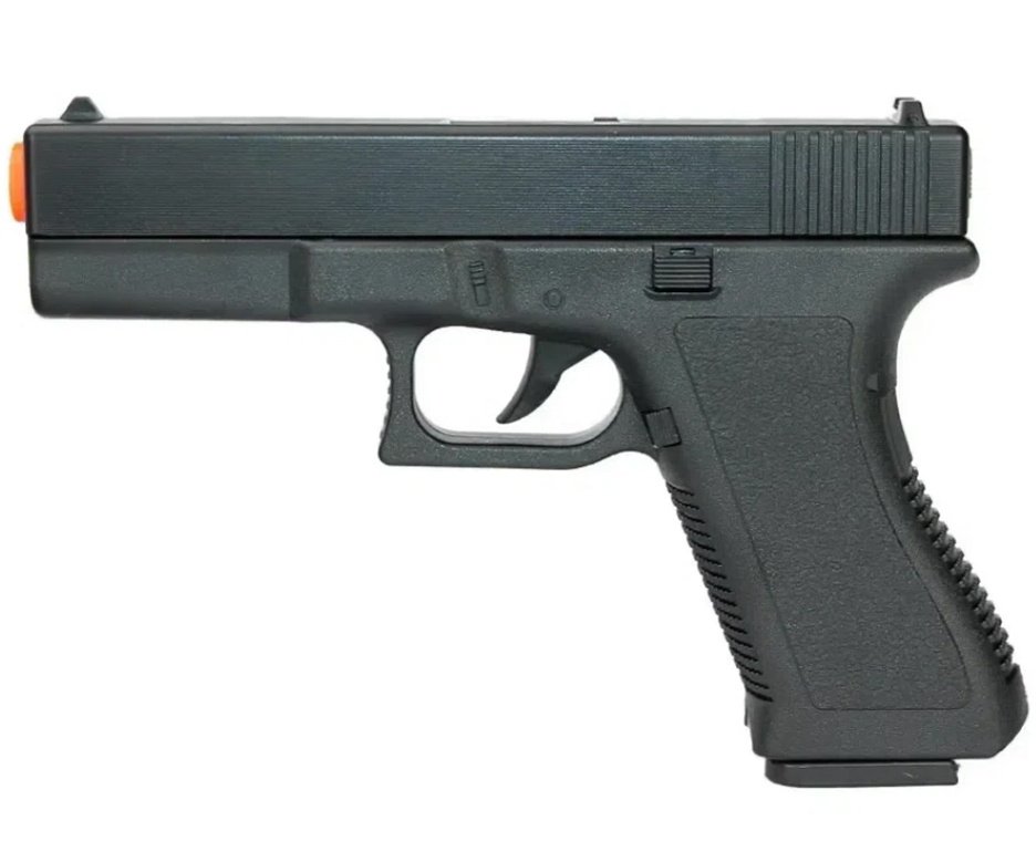 Pistola De Airsoft Vigor Glock Gk-v307 Spring Cal 6mm Rossi + BBS + Alvos + Case