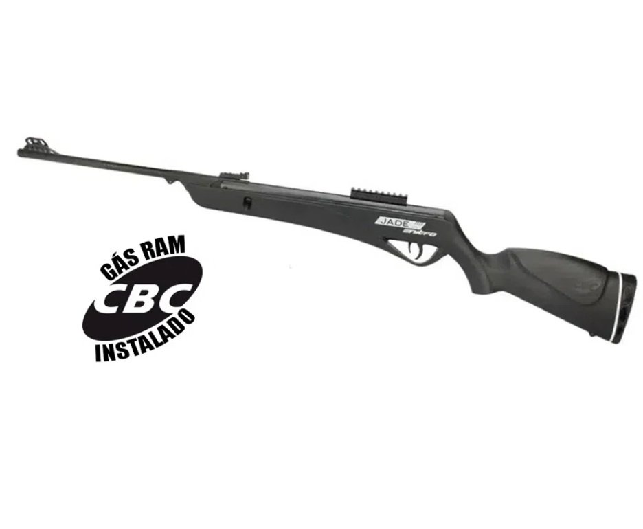 Carabina de Pressão CBC Jade Pro Nitro 6.35mm Preta + Chumbo + Capa