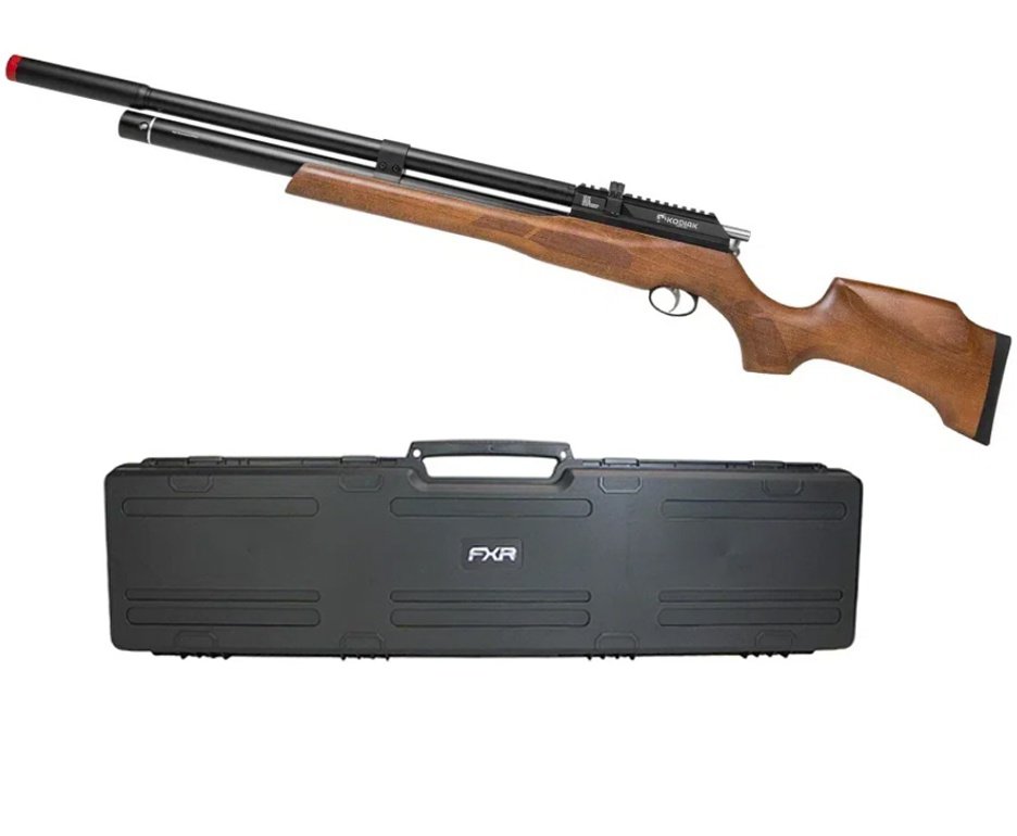 Carabina de Pressão PCP Kodiak VR Madeira 6,35mm - Rossi + Case FXR