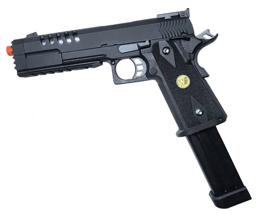 Pistola de Pressão Airgun Co2 WE 45-H012 1911 Hi-Capa-5.2-K Blowback 4.5mm