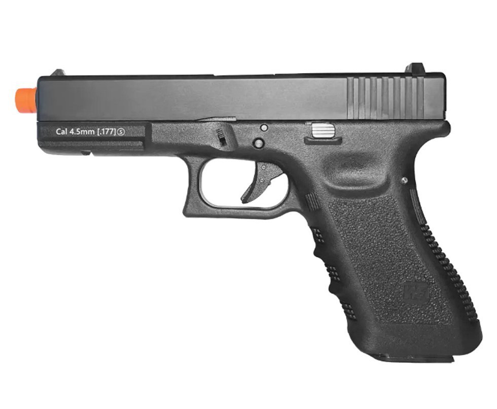 Pistola de Pressão Airgun Co2 WE/FXR 17 BK-A GEN3 Blowback 4.5mm