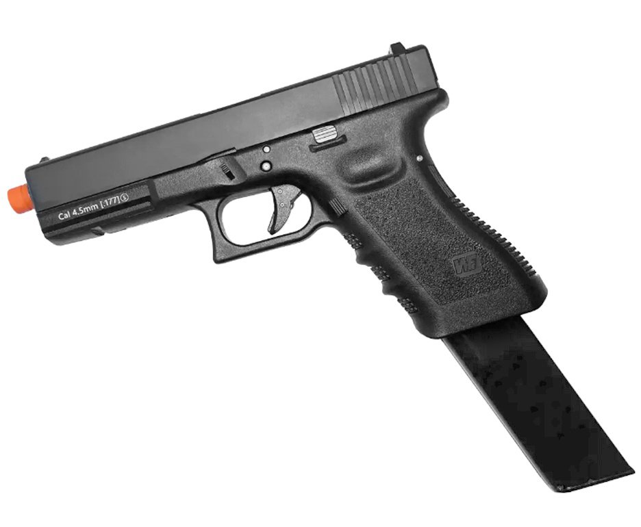 Pistola de Pressão Airgun Co2 WE/FXR 17 BK-A GEN3 Blowback 4.5mm