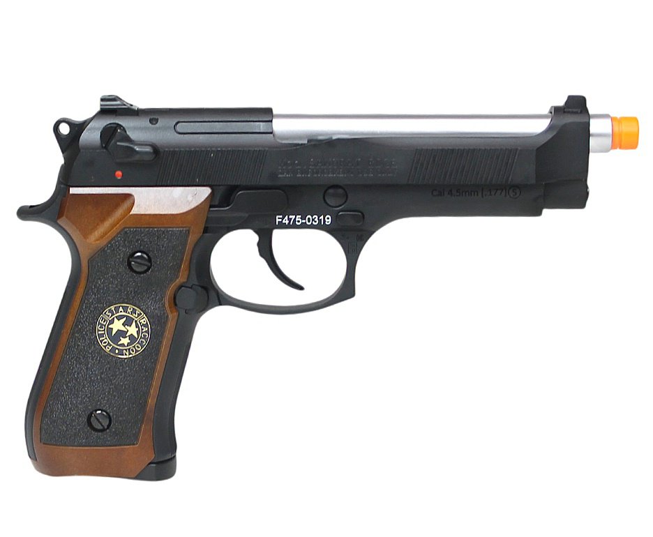 Artefato de Pressão Airgun Co2 WE/FXR M92 Biohazard BK-S Blowback 4.5mm