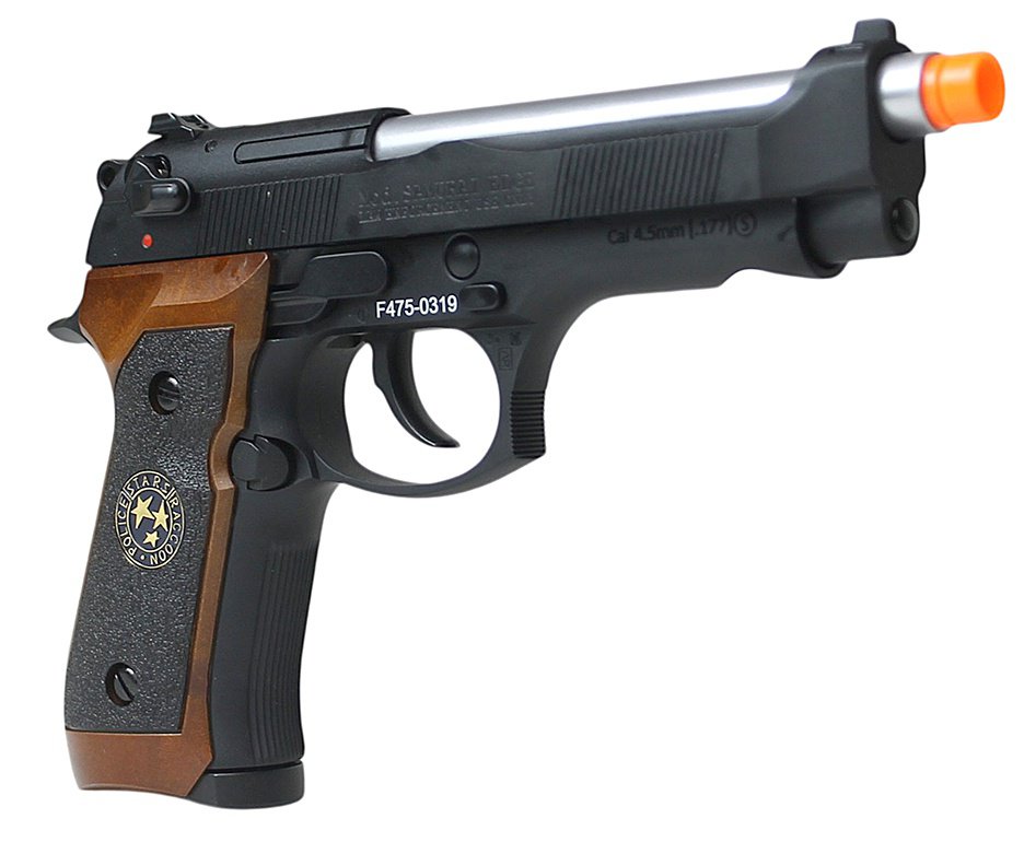 Artefato de Pressão Airgun Co2 WE/FXR M92 Biohazard BK-S Blowback 4.5mm