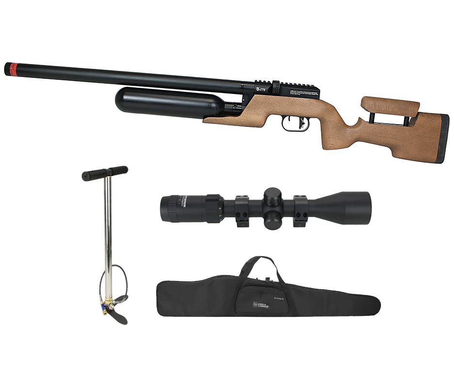 Carabina de Pressão PCP JTS Shawlawk 5.5mm - FXR + Bomba + Capa + Luneta 3-9x40