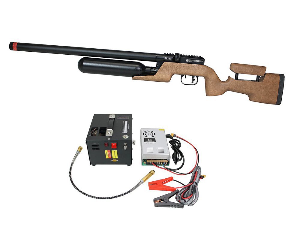 Carabina de Pressão PCP JTS Shawlawk 5.5mm - FXR + Compressor Portátil Trivolt Compact