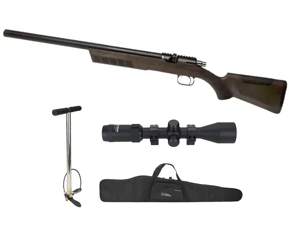 Carabina de Pressão PCP FXR Stealth Hawk 5.5mm - JTS Airguns + Bomba + Capa + Luneta 3-9x40