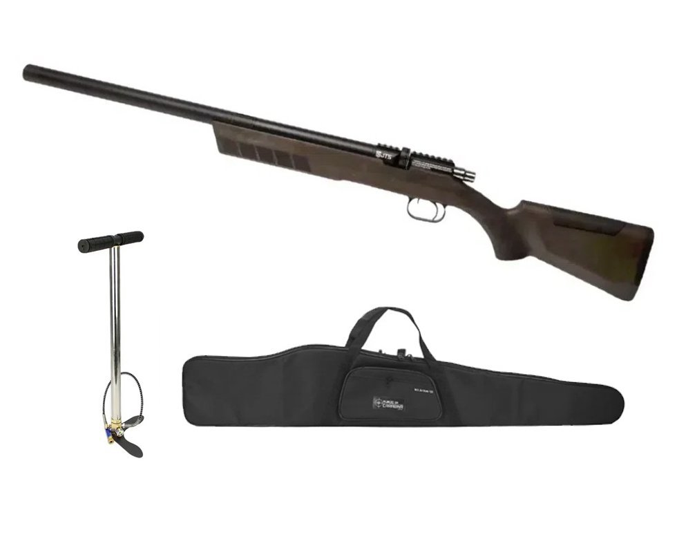 Carabina de Pressão PCP FXR Stealth Hawk 5.5mm - JTS Airguns + Bomba + Capa