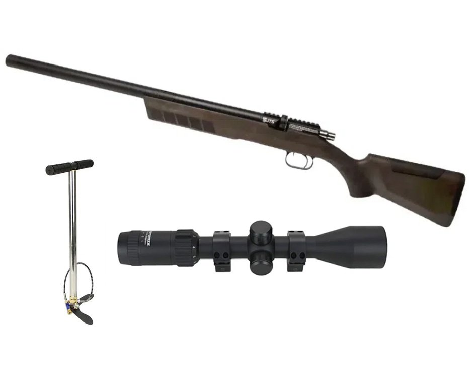 Carabina de Pressão PCP FXR Stealth Hawk 5.5mm - JTS Airguns + Bomba + Luneta 3-9x40
