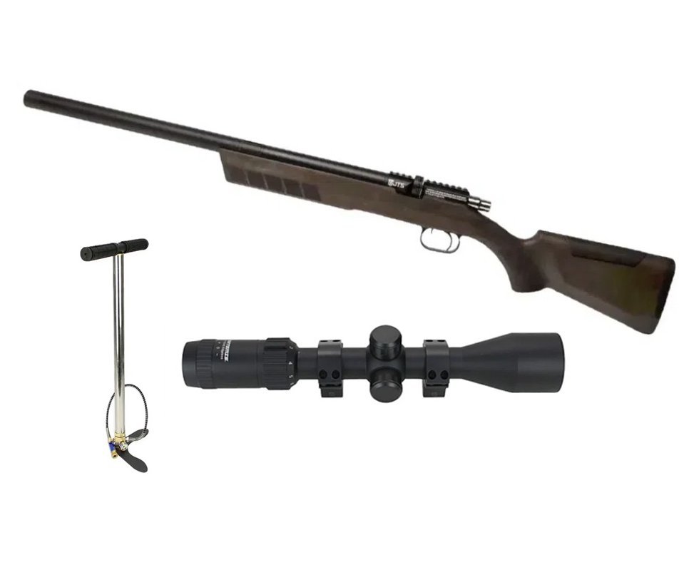 Carabina de Pressão PCP FXR Stealth Hawk 5.5mm - JTS Airguns + Bomba + Luneta 3-9x40