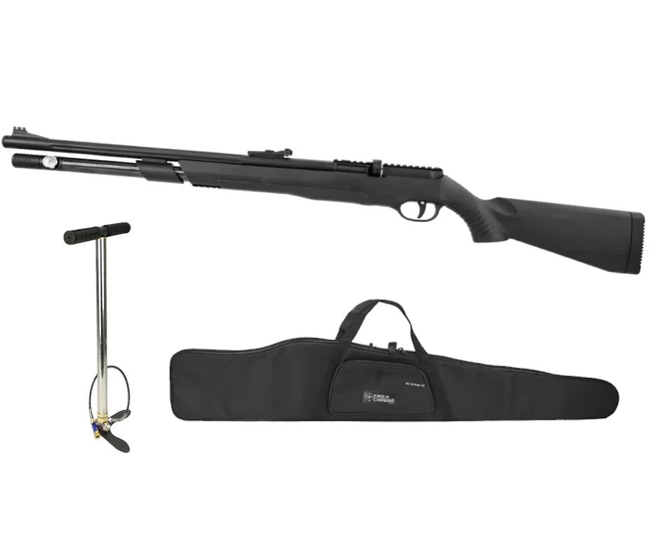 Carabina PCP JTS AirStryke Black 5.5mm - FXR + Bomba + Capa