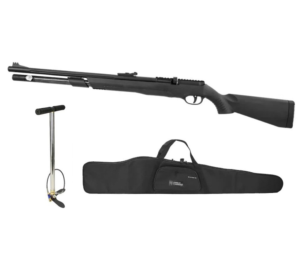 Carabina PCP JTS AirStryke Black 5.5mm - FXR + Bomba + Capa