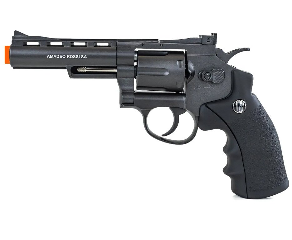 Revolver 38 De Pressão Gas Co2 6 Tiros 4" Oxidado Rossi Full Metal M701 4,5mm - Wingun
