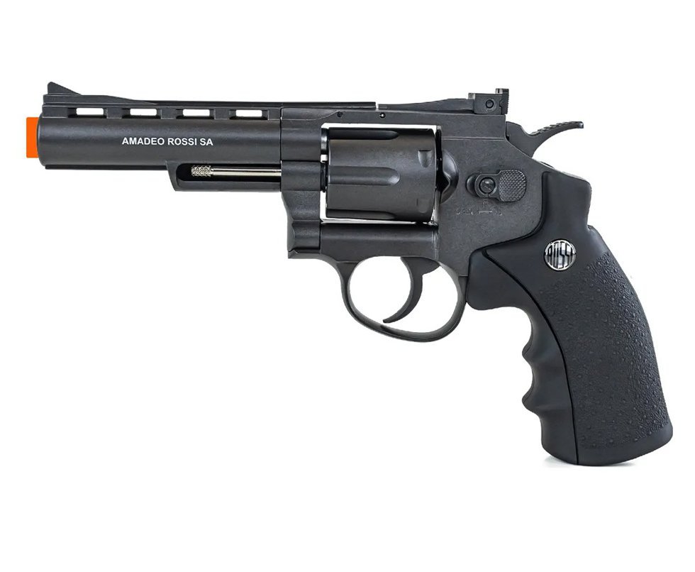 Revolver 38 De Pressão Gas Co2 6 Tiros 4" Oxidado Rossi Full Metal M701 4,5mm - Wingun