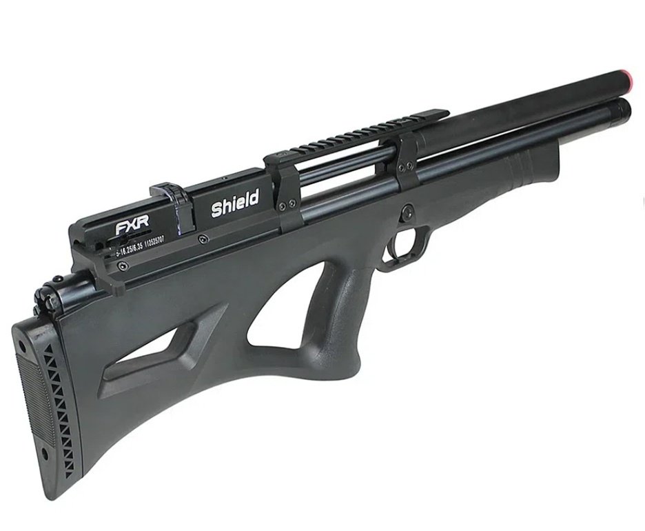 Carabina de Pressão PCP Xisico Shield Bullpup 6.35mm - FXR Arms + Bomba + Capa + Luneta 3-9x40 + Chumbos + Alvos + Kit de Limpeza + Desengripante / Anticorrosivo