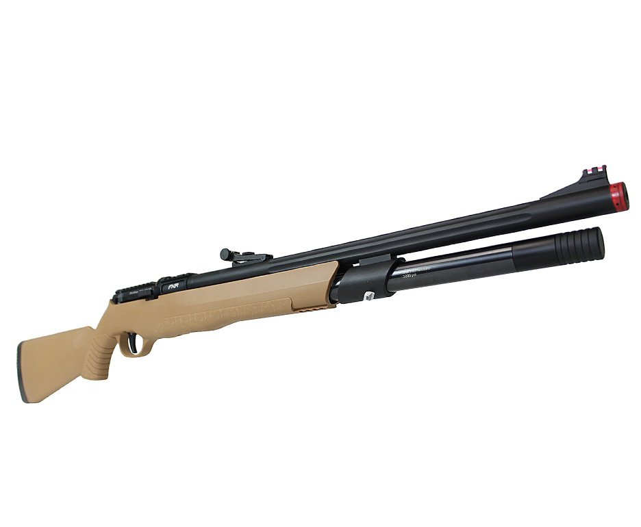 Carabina de Pressão PCP JTS AirStryke Tan 5.5mm - FXR Arms + Bomba + Capa + Luneta 3-9x40 + Chumbos + Alvos